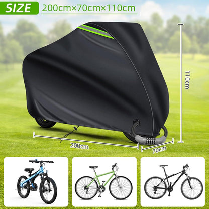 Fahrradabdeckung Wasserdicht 210D Oxford-Stoff Regenschutz mit