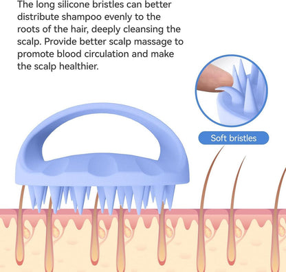 Ithyes 38 Finger Kopfmassage-Bürste Silikon Scalp Massager Haar Shampoo-Bürste