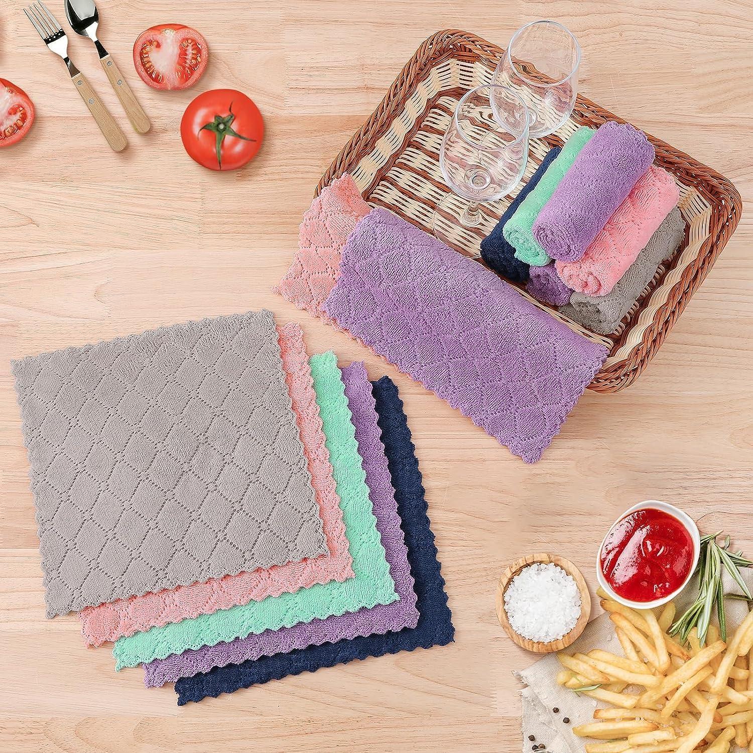 12er Set Mikrofasertücher 25x50 cm Putzlappen Fusselfrei Waschbar