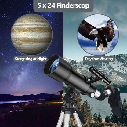 Teleskop Astronomie für Anfänger Kinder 70mm Aperture 400mm refraktor