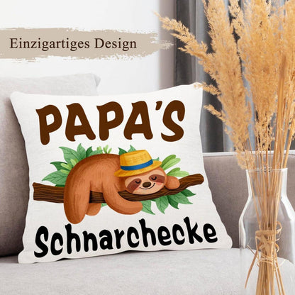 Vatertagsgeschenk Papa Geburtstag Kissenbezug 45x45 Sprüche Schnarchecke