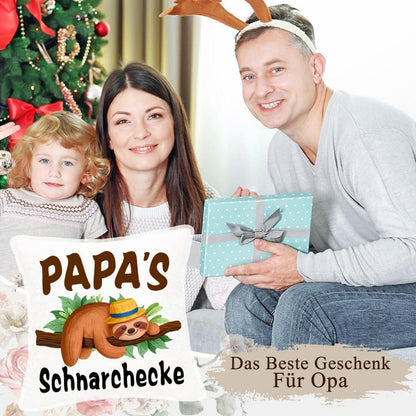 Vatertagsgeschenk Papa Geburtstag Kissenbezug 45x45 Sprüche Schnarchecke