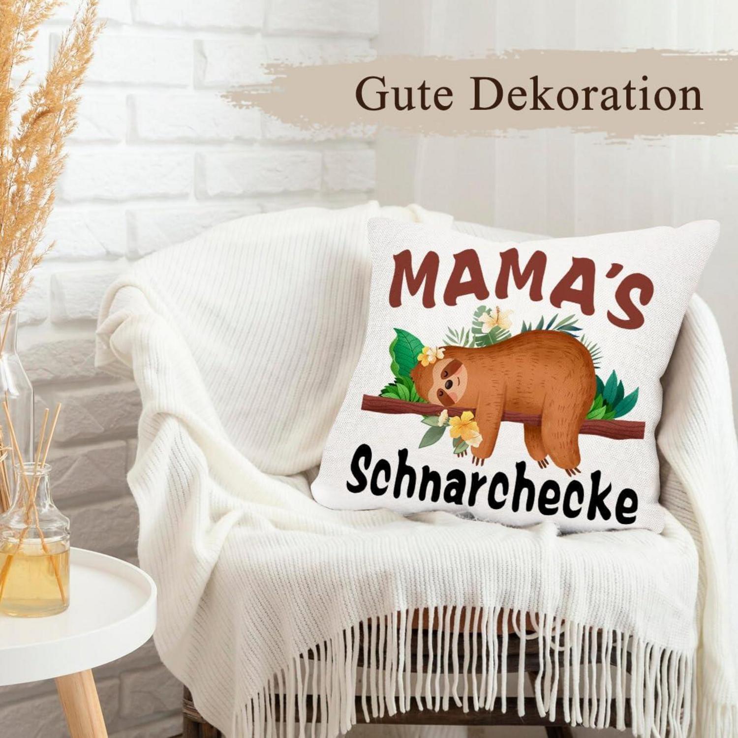 QZOSZ Geschenk Kissenbezug 45x45 Mutter, Muttertag, Mama's Schnarchecke