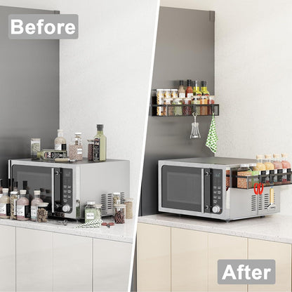Magnetisches Kühlschrank Gewürzregal 2er Pack mit beweglichen Haken