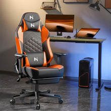 Ergonomischer Gaming Stuhl in Orange und Schwarz mit