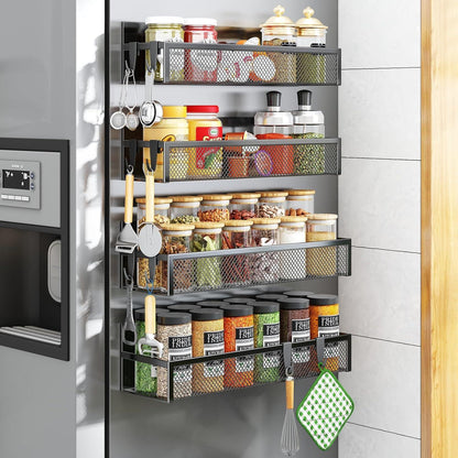 Magnetisches Gewürzregal für Kühlschrank 4er Pack Magnetregal