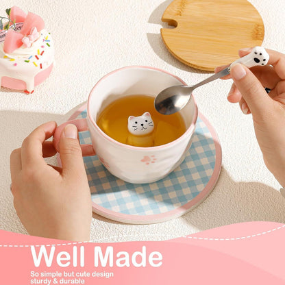 Süße Keramik Katze Kaffeetasse Teetasse 3D Tasse Geschenk