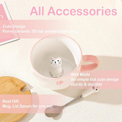 Süße Keramik Katze Kaffeetasse Teetasse 3D Tasse Geschenk