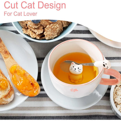 Süße Keramik Katze Kaffeetasse Teetasse 3D Tasse Geschenk