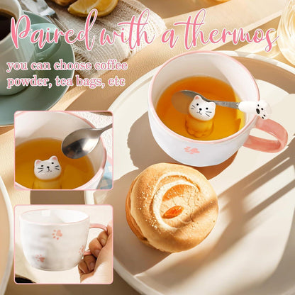 Süße Keramik Katze Kaffeetasse Teetasse 3D Tasse Geschenk