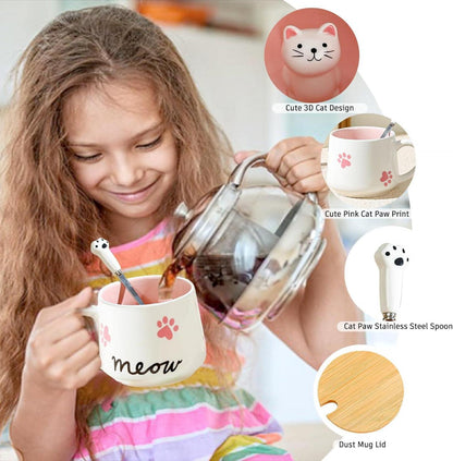 Süße Keramik Katze Kaffeetasse Teetasse 3D Tasse Geschenk