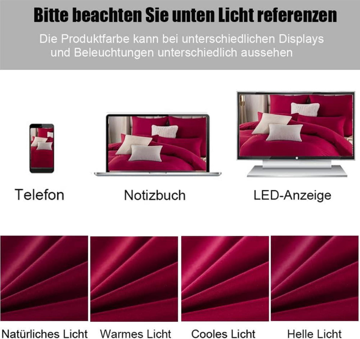 2er Set Kissenbezug 40x60 cm Rot Mikrofaser Hypoallergen