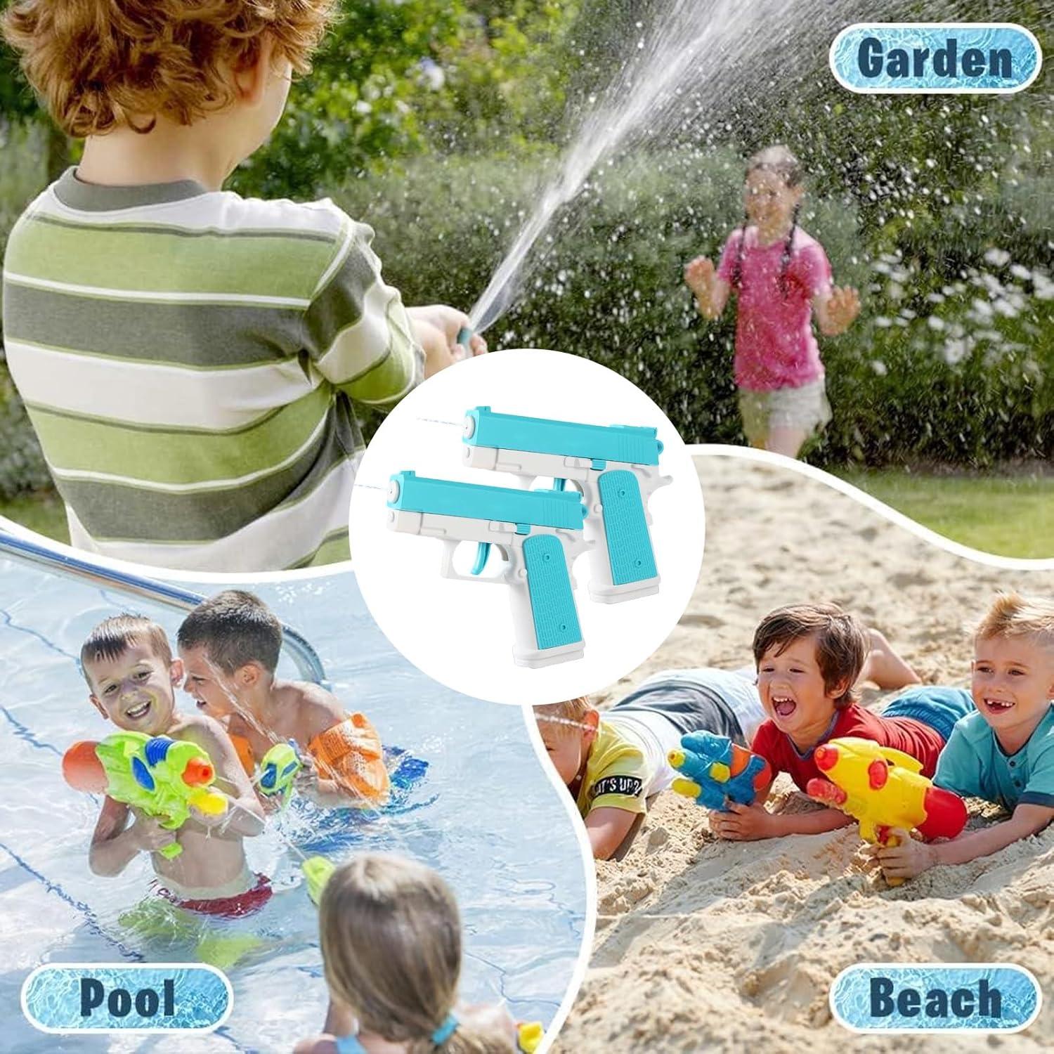 Wasserpistole Spielzeug 2er Set für Kinder | Mini Wasserpistolen | Große