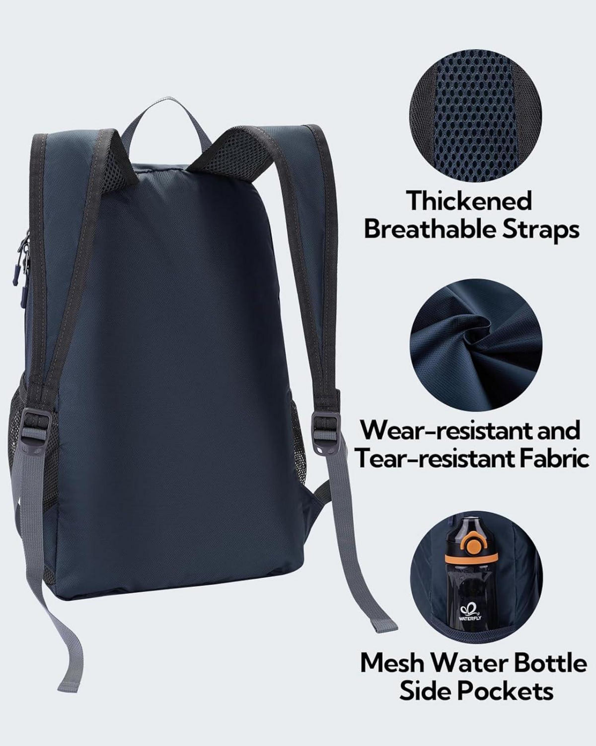 Ultraleichter Faltbarer 18L Wanderrucksack für Outdoor & Reisen