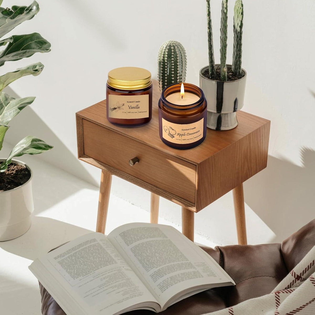 Bio Aromatherapie Kerzen 6er Pack Geschenkset für Frauen 3,5 Unzen
