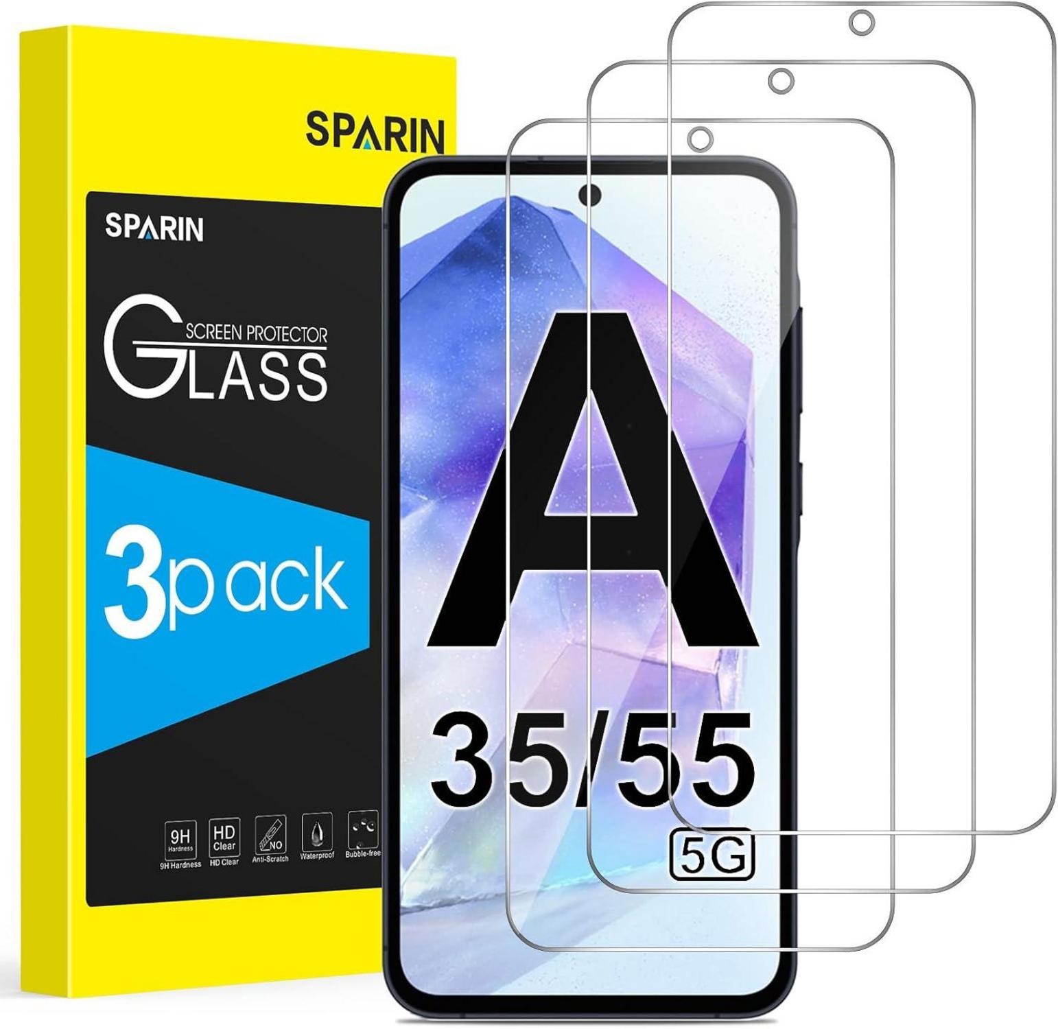 Panzer Schutz Glas Samsung Galaxy A35/A55 5G HD 9H Härte Folie