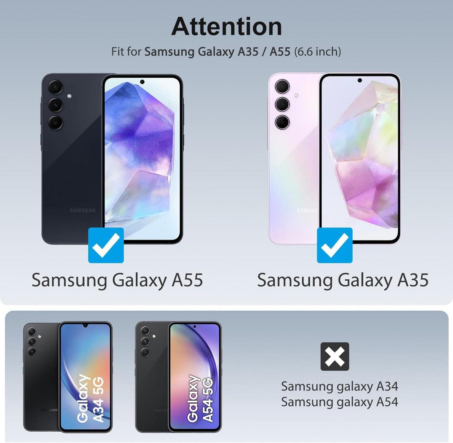 Samsung Galaxy A35/A55 5G Panzer Schutz Glas 3er Pack 9H