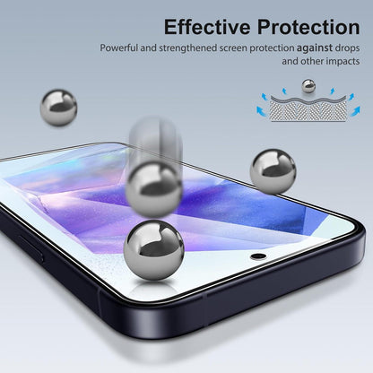 Panzer Schutz Glas Samsung Galaxy A35/A55 5G 9H Härte 3 Stück