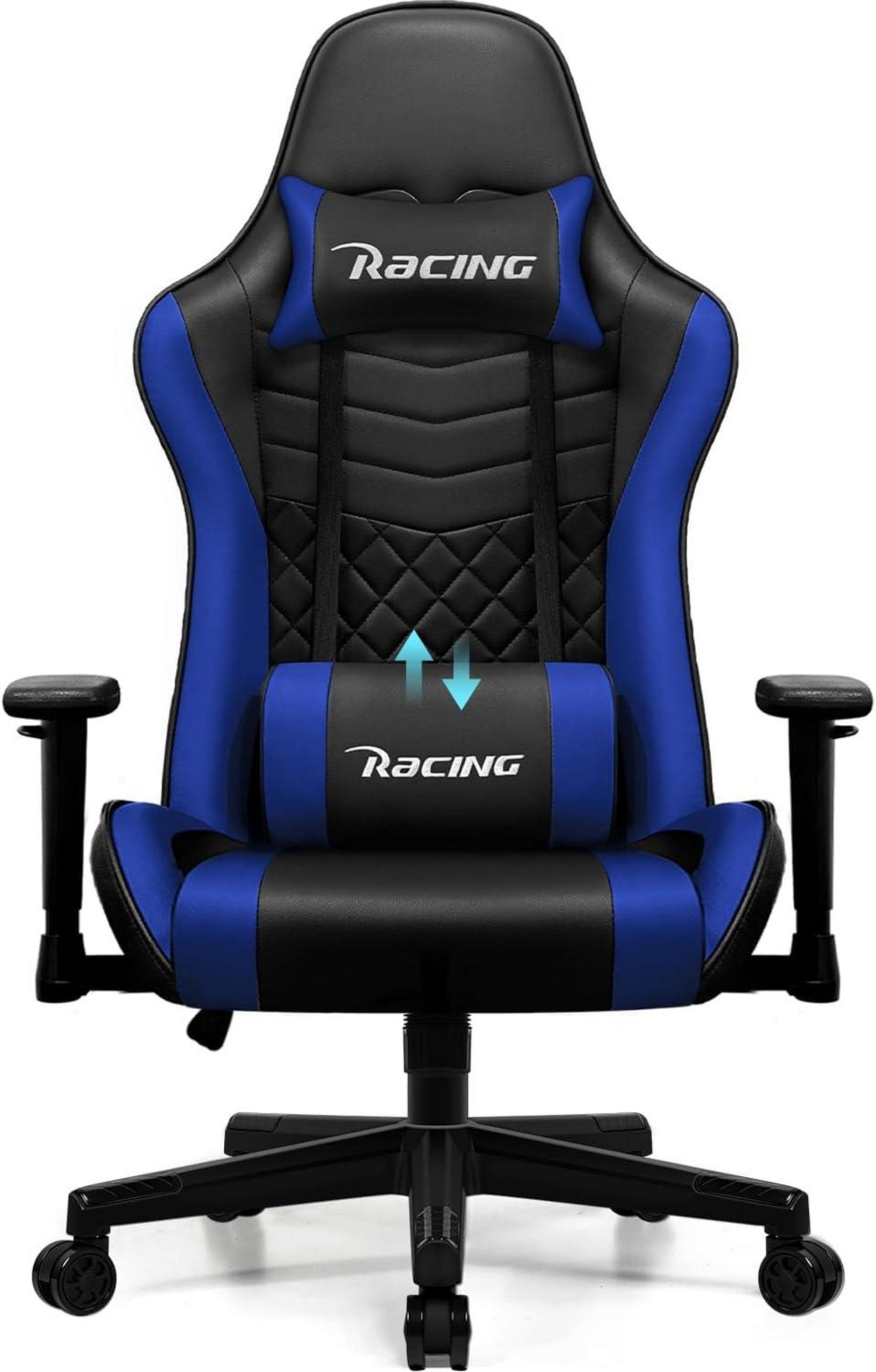 Gaming Stuhl Wippfunktion Gamer Sessel verstellbare Lendenkissen