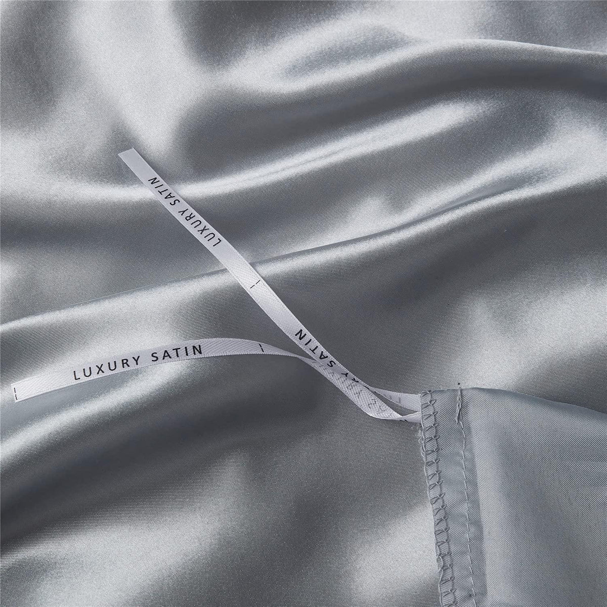 Graue Bettwäsche-Set 200x220 cm | Satin Microfaser Luxus