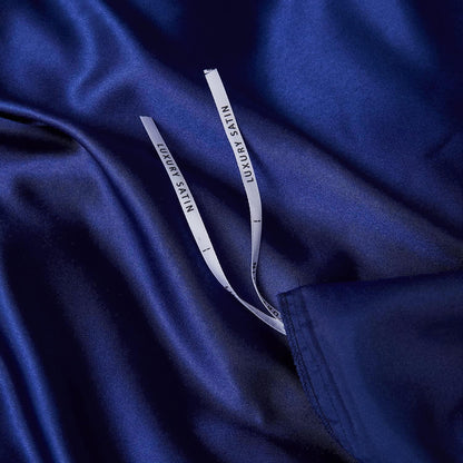 Bettwäsche-Set 135x200cm, 4-teilig, Blau, Satin Glanz