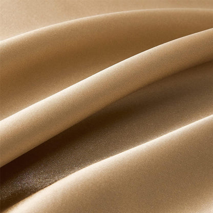 Satin Bettwäsche Set 135x200cm 4-teilig Gold Beige