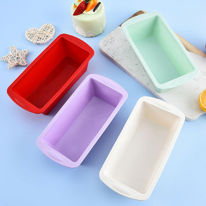 4er Set Silikon Brotbackform Kastenform für Brote & Kuchen