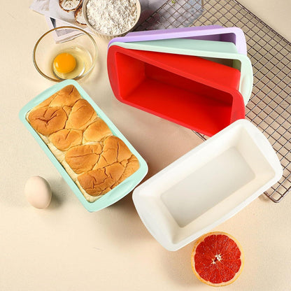 Brotbackform Silikon Set 4-teilig Antihaft mit Schnellverschluss
