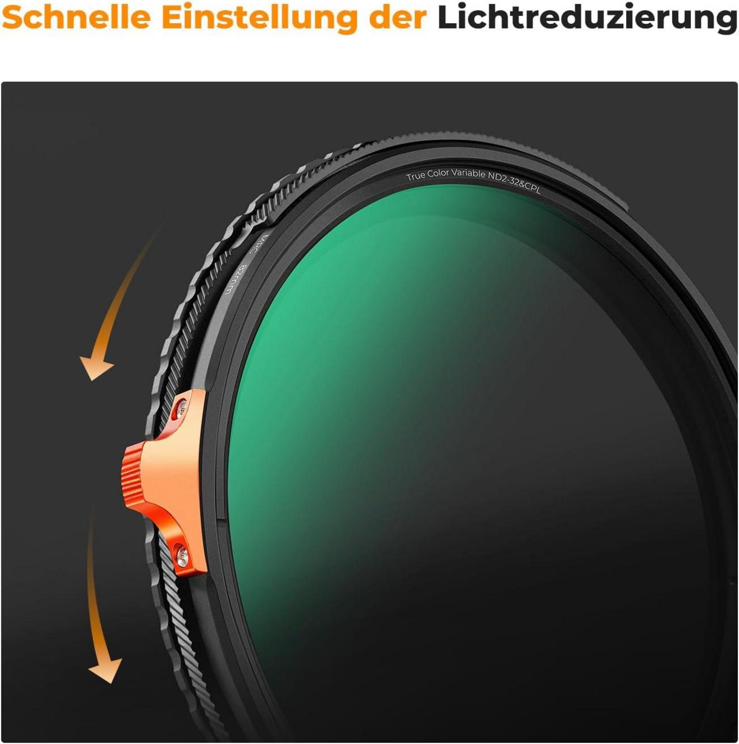82mm ND&CPL Filter für Videoaufnahmen - K&F Concept Nano-X True Color