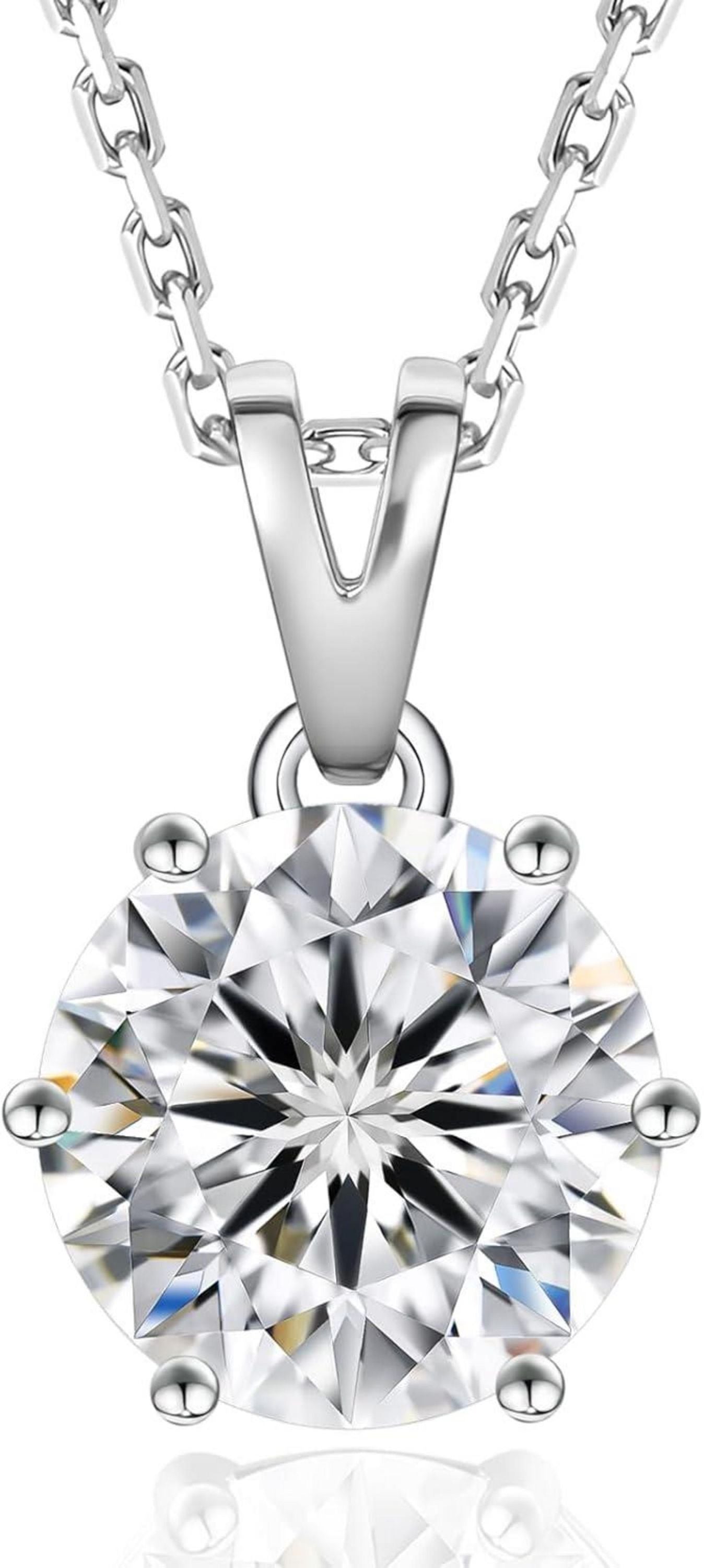 Moissanite Diamant Halskette VVS1 Reinheit 2 Karat