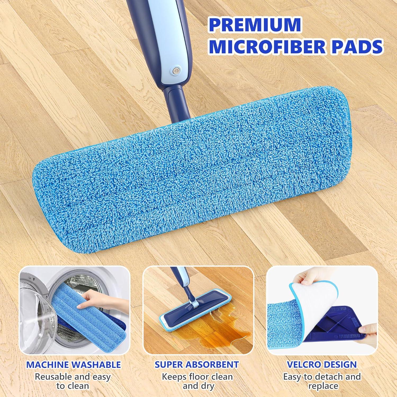 Sprühwischer Bodenwischer mit Sprühfunktion und 4 Wischpads - Hartholz, Laminat