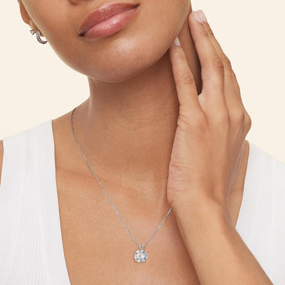 Damen Halskette 925 Silber Moissanite Anhänger 3 Karat VVS1 D Farbe