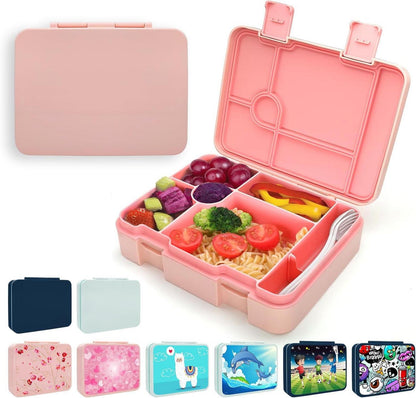 Brotdose mit Fächern 1300ml Auslaufsicher Bento-Box Lunchbox Kinder