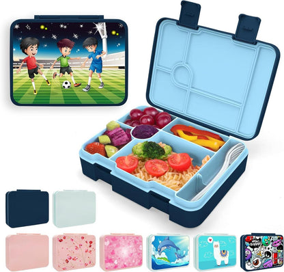 Brotdose mit Fächern Auslaufsichere Bento-Box Kinder-Lunchbox