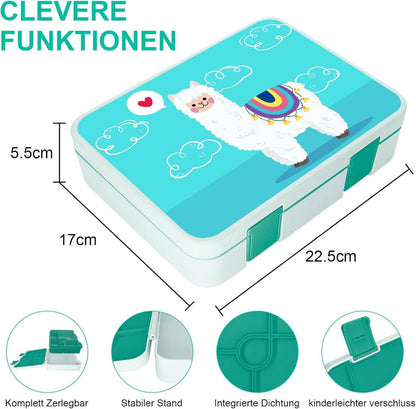 Brotdose mit Fächern und Auslaufsicherer Bento-Box
