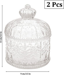 Kristallglasbehälter 2er Set Transparent