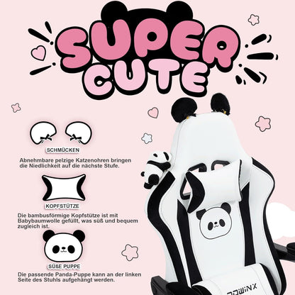 Dowinx Gaming Stuhl - Süße Panda Edition, Ergonomisch mit
