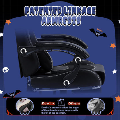 Dowinx Gaming Stuhl Weiße Katze - Ergonomisch mit PU-Leder