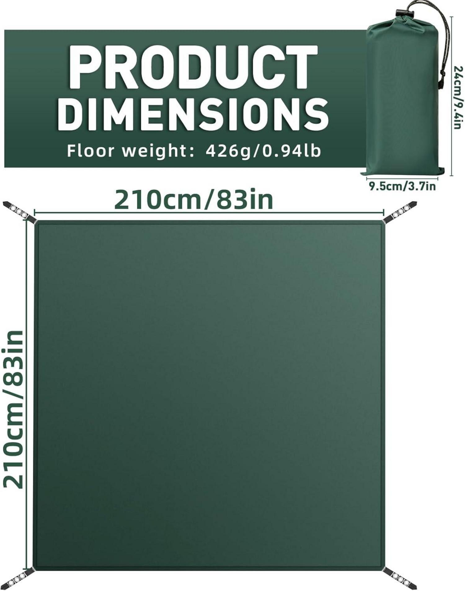 Ultraleicht Zeltplane Camping Tarp wasserdicht 210x210cm Olive