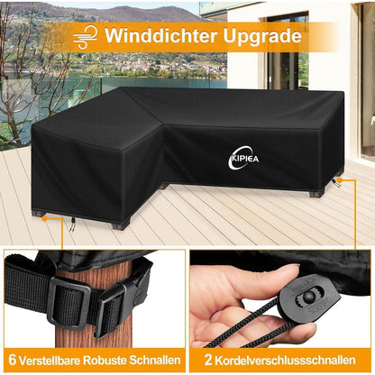Loungemöbel Abdeckung L-Form Wasserdicht & Winterfest