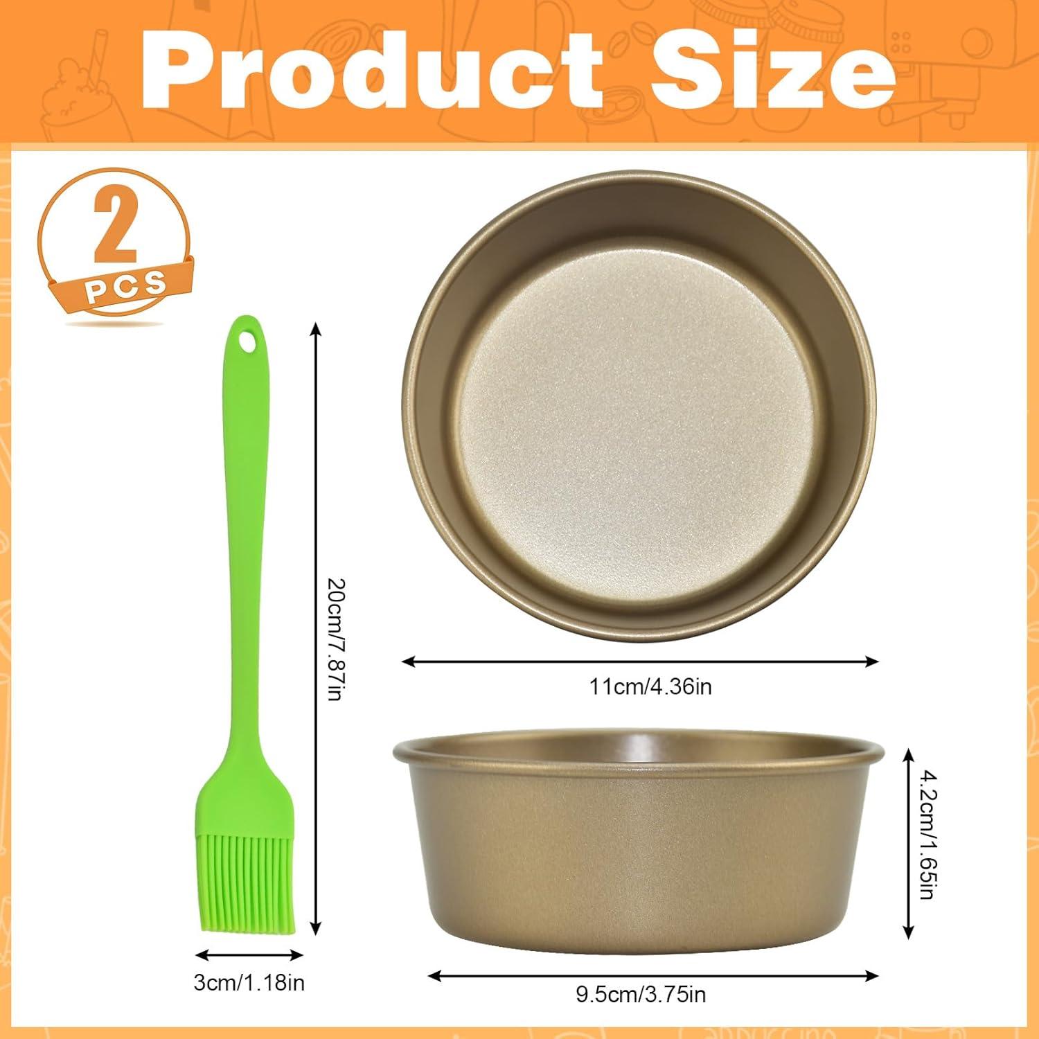 Runde Kuchenbackformen Set Ø 9.3cm Hoch 4.1CM Antihaft Mini