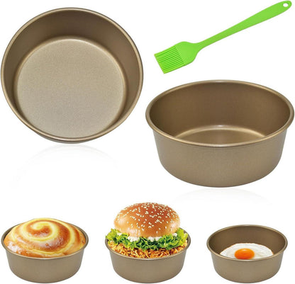 SIYINGSAERY 2er Set Backform Rund Kuchenform Ø 9.3cm Antihaft Tortenform 4.1CM