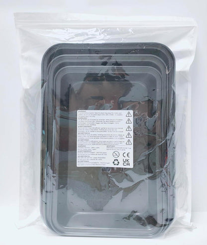 Backblech Set 4-teilig Rechteckig für Backofen Pizzablech Kuchenform