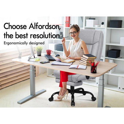 Ergonomischer Bürostuhl mit Fußstütze, hoher