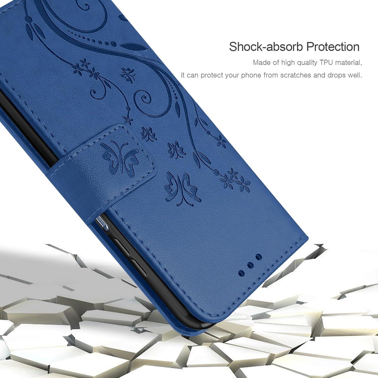Samsung Galaxy A25 5G Lederhülle Wallet Tasche Dunkelblau