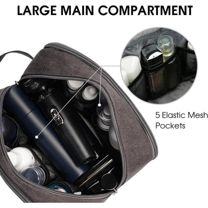 Kulturtasche Herren Dunkelgrau - Wasserabweisend & Funktional