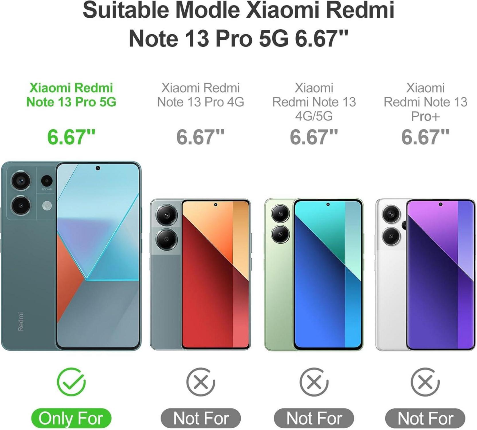 AROYI Xiaomi Redmi Note 13 Pro 5G Lederhülle Blau