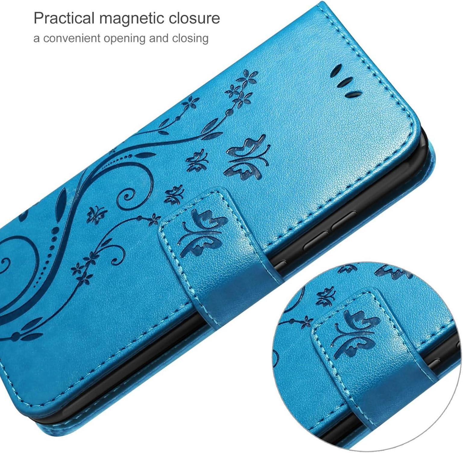 AROYI Xiaomi Redmi Note 13 Pro 5G Leder Flip Wallet Hülle Blau