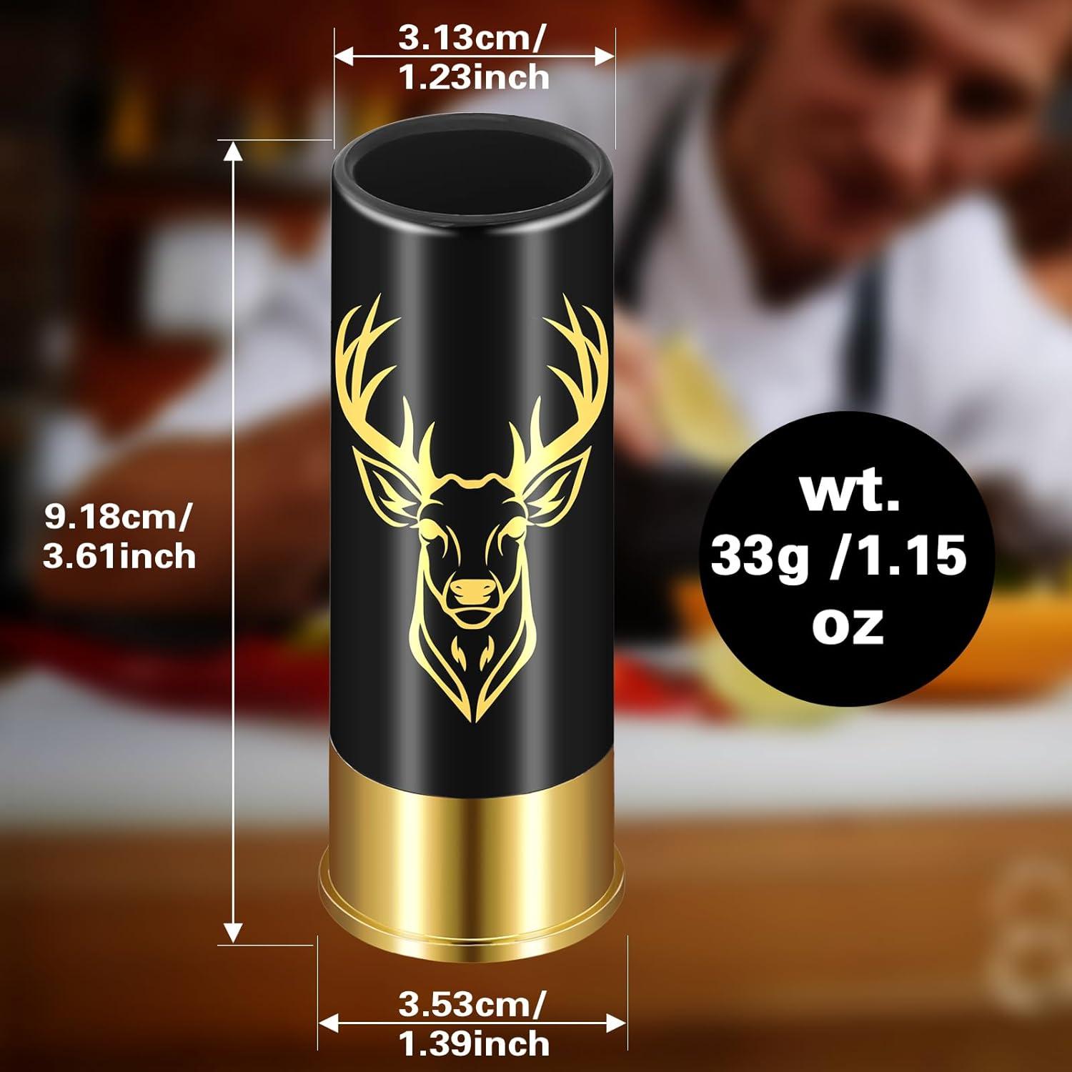 Schnapsgläser Hirschkopf 45ml 4 Stück Geschenkbox Jäger Vatertag