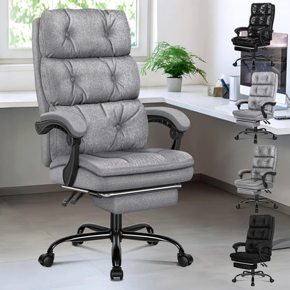 Ergonomischer Bürostuhl mit Fußstütze, Hoher